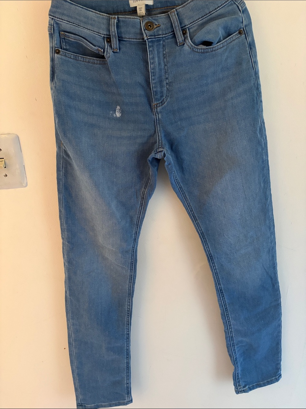 Sun + Stone Slim Stretch Light Blue Jeans